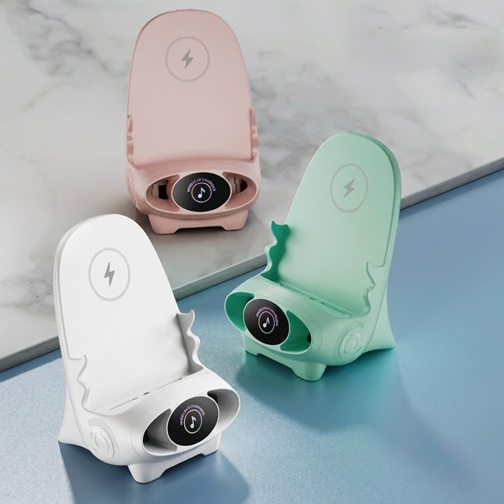 Mini-Chaise Élégante | Chargeur Rapide + Support Téléphone