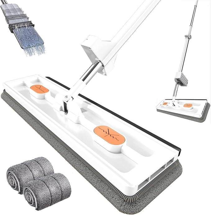 SwiftMop™ - Balai Serpillière Microfibre 360° Grand Format (42cm)