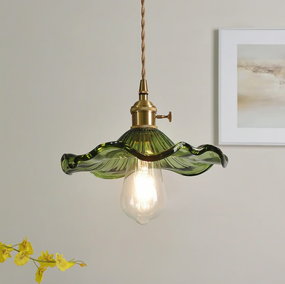 Green Hibiscus Flower Pendant Lamp