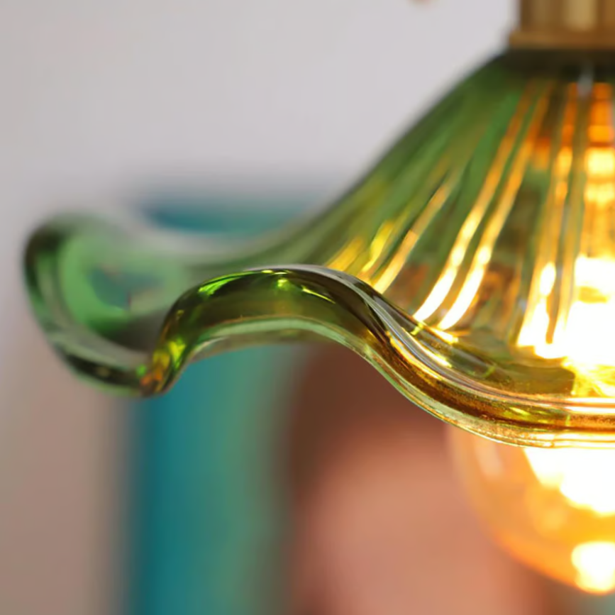 Green Hibiscus Flower Pendant Lamp