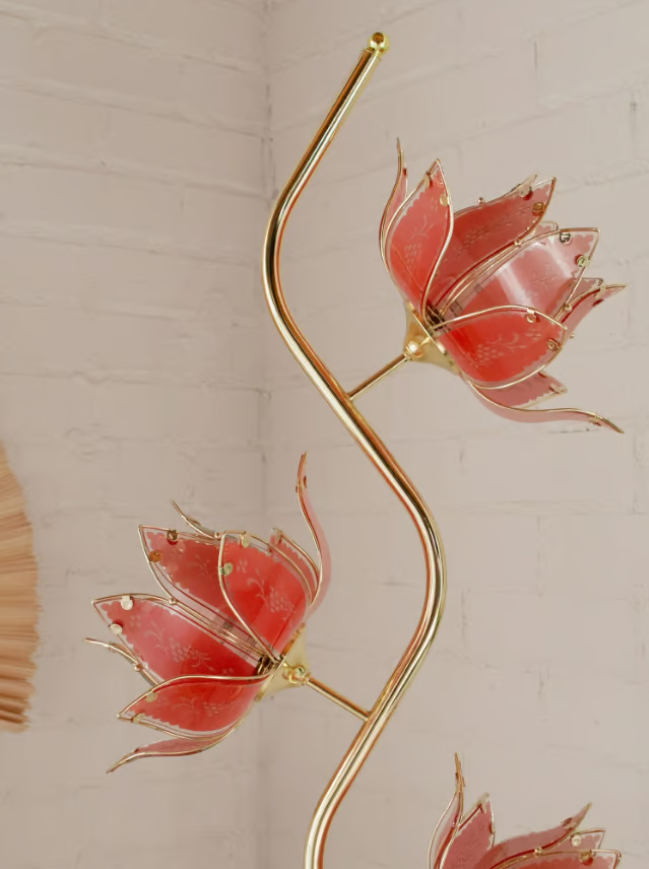 Pink Lotus Flower Floor Lamp