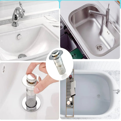 AquaShield InoxFlow™ – Pack 3 filtres de drain anti-bouchon en acier inoxydable