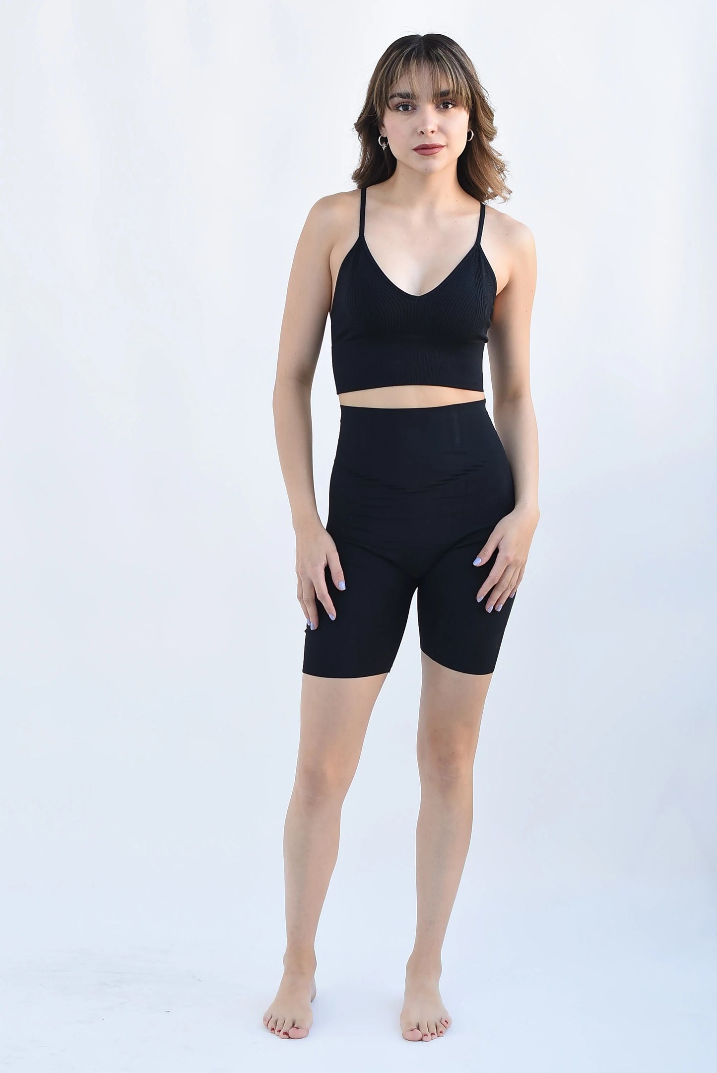 DuoSculpt Elegance™ – Shapewear Longue Taille Haute (Nude & Noir)